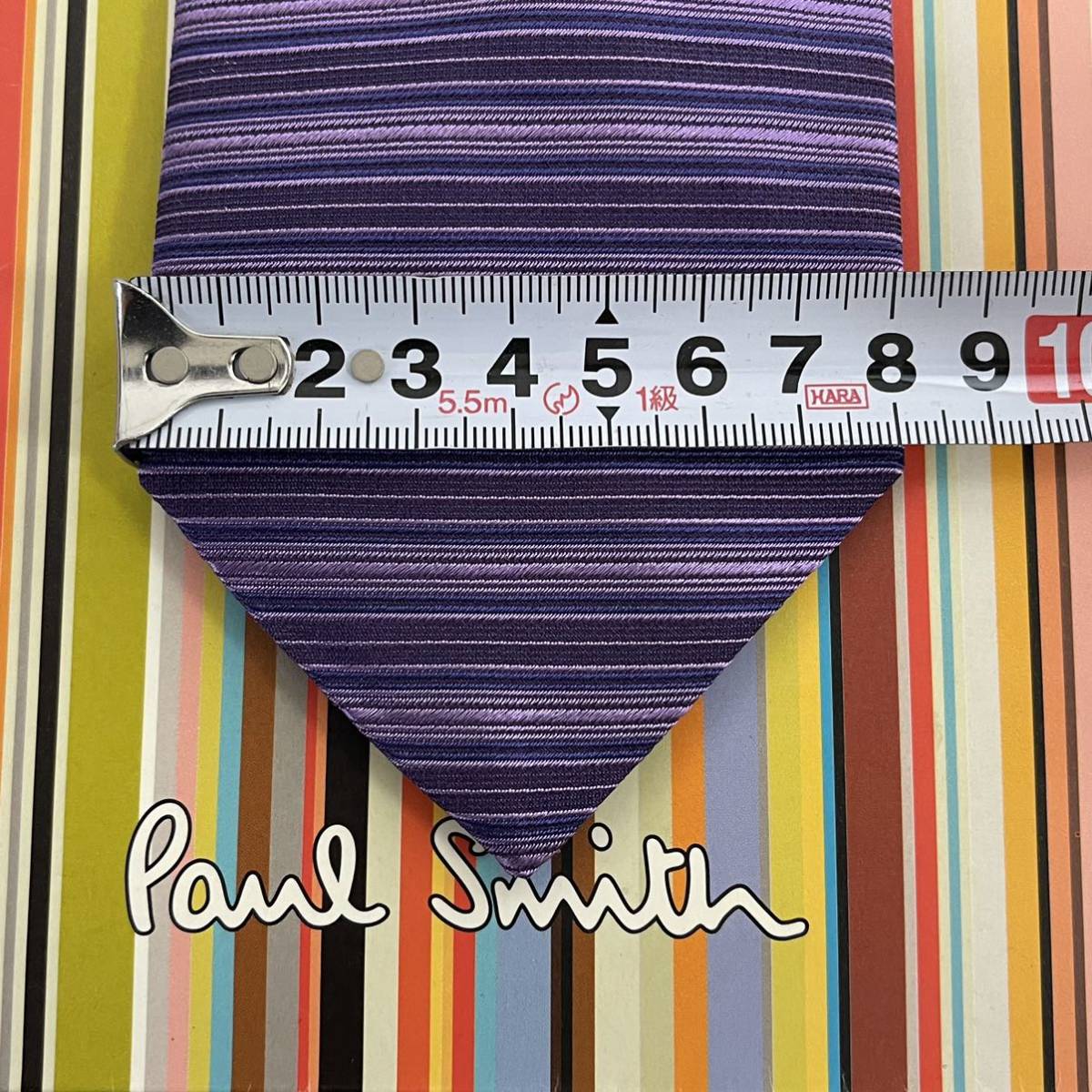 Paul Smith COLLECTION（ポールスミスコレクション） 紫ラインネクタイ_画像4