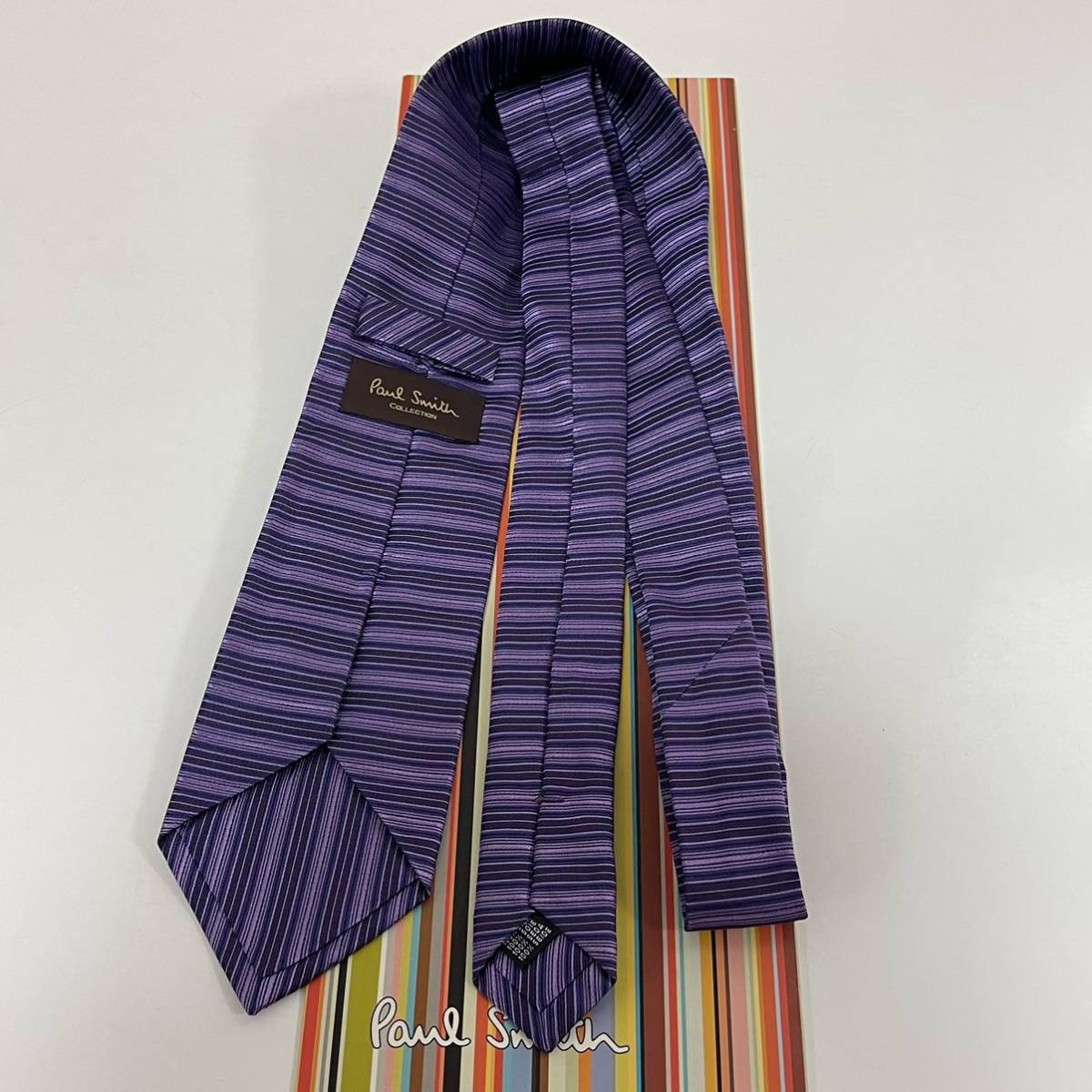 Paul Smith COLLECTION（ポールスミスコレクション） 紫ラインネクタイ_画像2