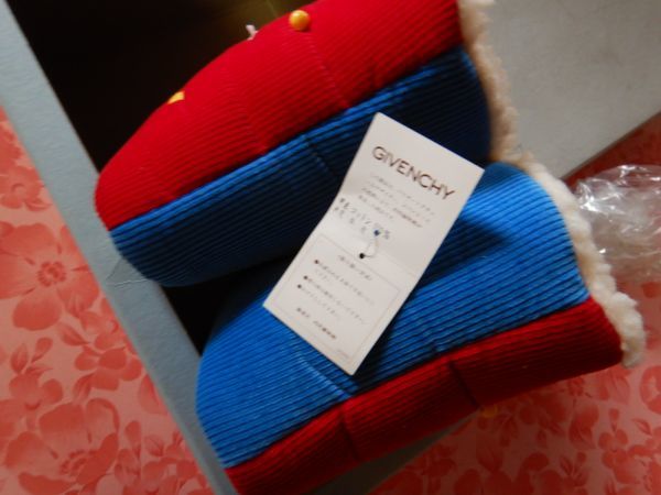  салон носки тапочки GIVENCHY Givenchy бренд редкость было использовано книга@ низ корова кожа . таблица хлопок 24CM для 25H17W10CM сделано в Японии made IN JAPAN