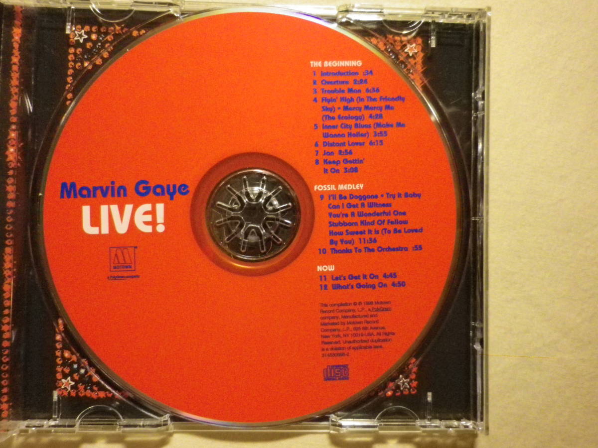 『Marvin Gaye/Marvin Gaye Live!(1974)』(1998年再発盤,MOTOWN 314530886-2,輸入盤,Motown,Distant LoverR&B,Soul)_画像3