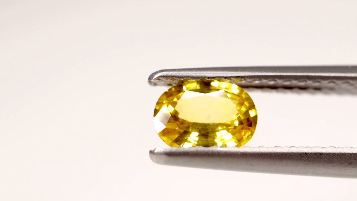 ゴールデンサファイア ルース オーバルミックスカット 0.517ct