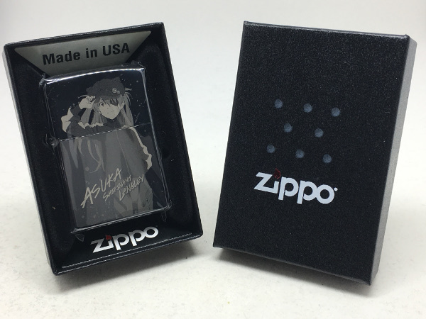 渋いアスカ エヴァンゲリオン アスカ/改2号機γ ブラックチタンコート ZIPPO 永久保証 ジッポー かっこいい ZIPPOライター プレゼント_画像5