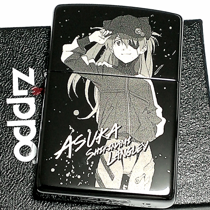 渋いアスカ エヴァンゲリオン アスカ/改2号機γ ブラックチタンコート ZIPPO 永久保証 ジッポー かっこいい ZIPPOライター プレゼント_画像1