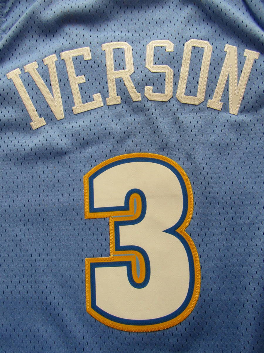 NBA NUGGETS ☆ IVERSON #3 アレン・アイバーソン adidas製 デンバー・ナゲッツ アディダス ユニフォーム ジャージ バスケ  シャツ XL | lokomotivblog.hu