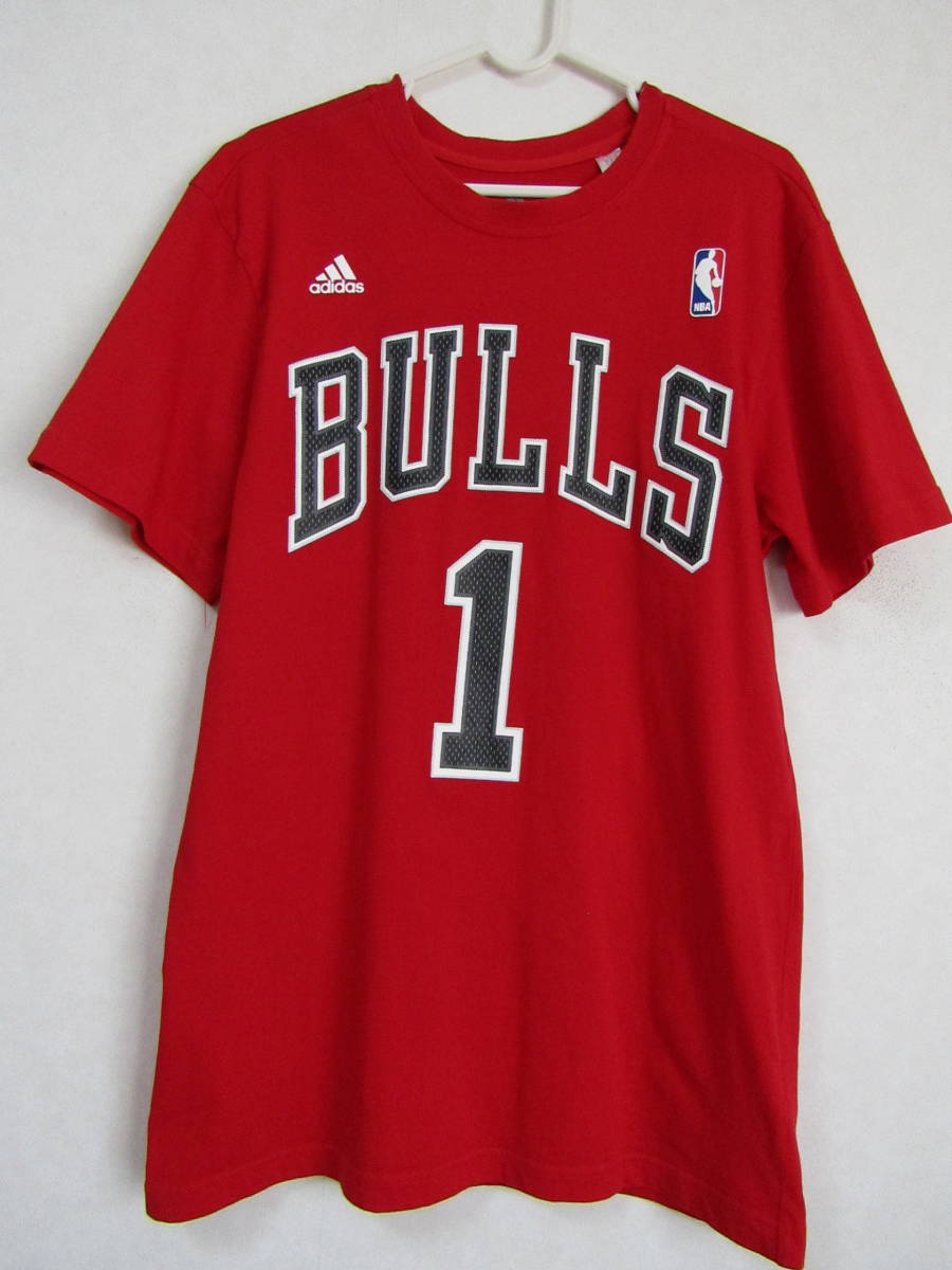 【良品】 NBA BULLS ROSE #1 デリック・ローズ　シカゴ・ブルズ adidas アディダス Tシャツ ユニフォーム ジャージ バスケ  シャツ