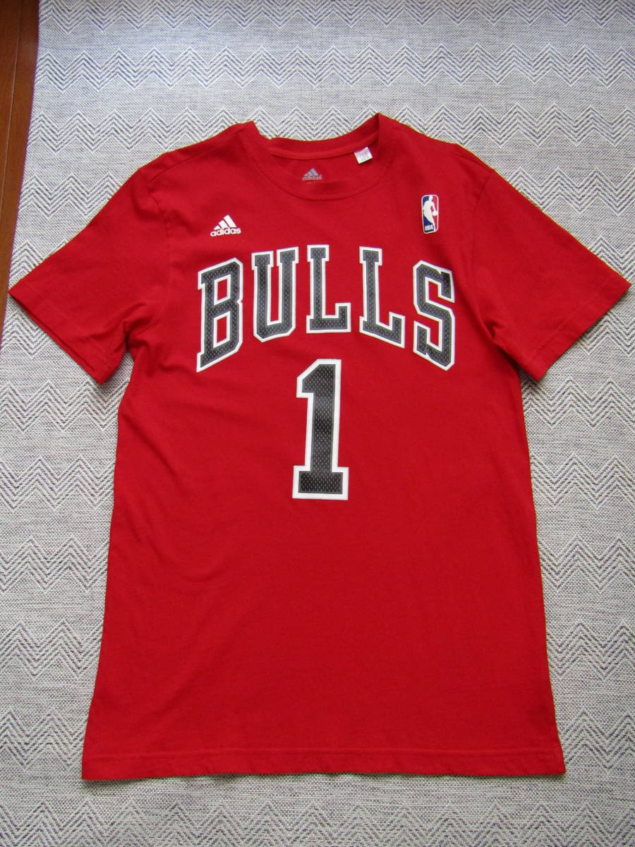 【良品】 NBA BULLS ROSE #1 デリック・ローズ　シカゴ・ブルズ adidas アディダス Tシャツ ユニフォーム ジャージ バスケ  シャツ