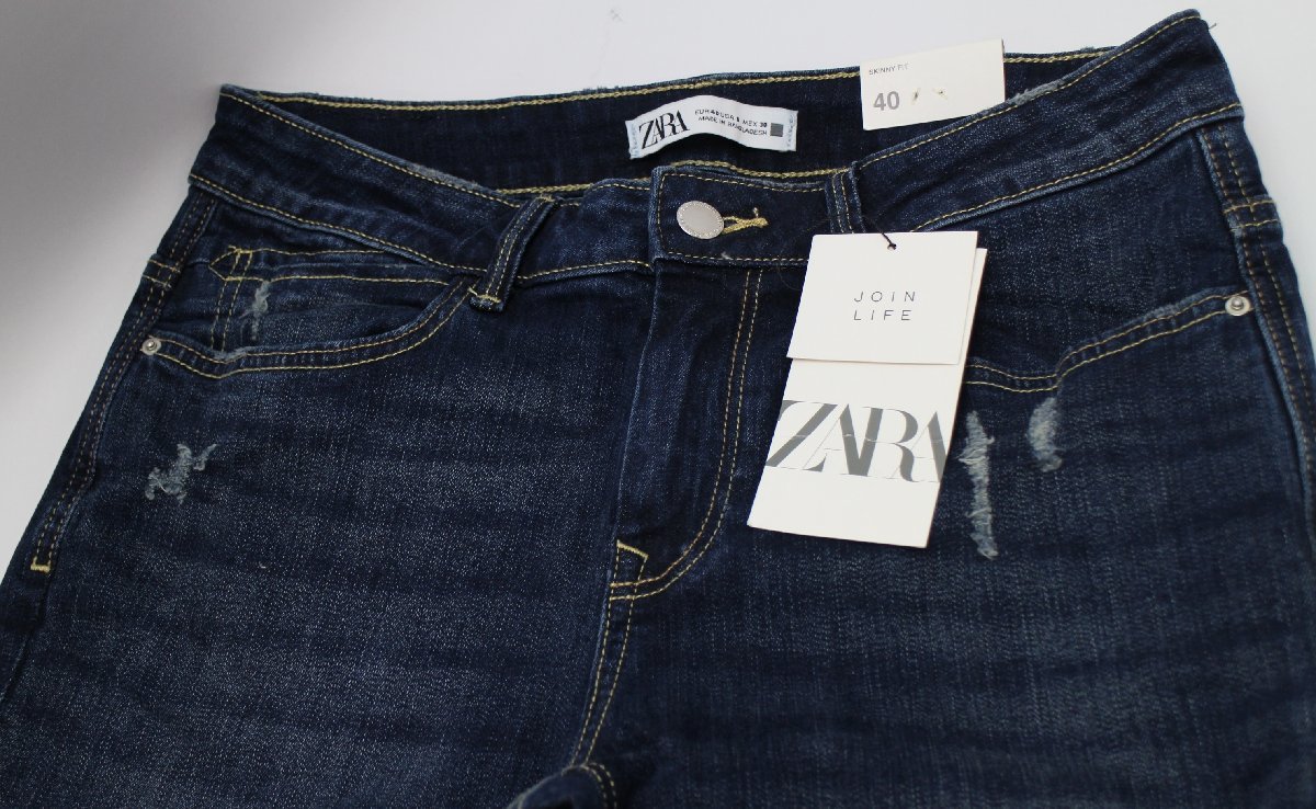 タグ付き ZARA SKINNY FIT デニム パンツ 40 ザラ レディース_画像2