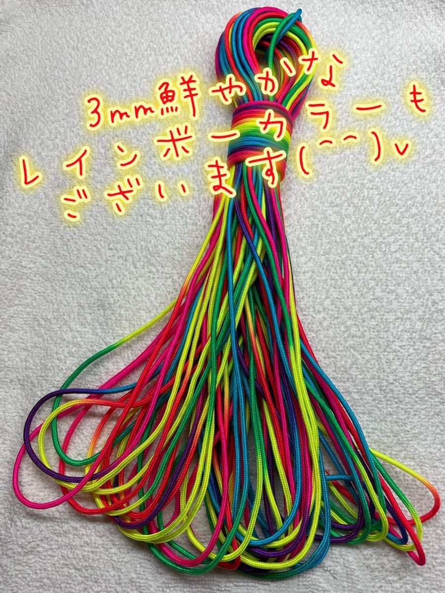 ☆★パラコード★☆１芯 ３０m ２mm ★レインボーカラー★