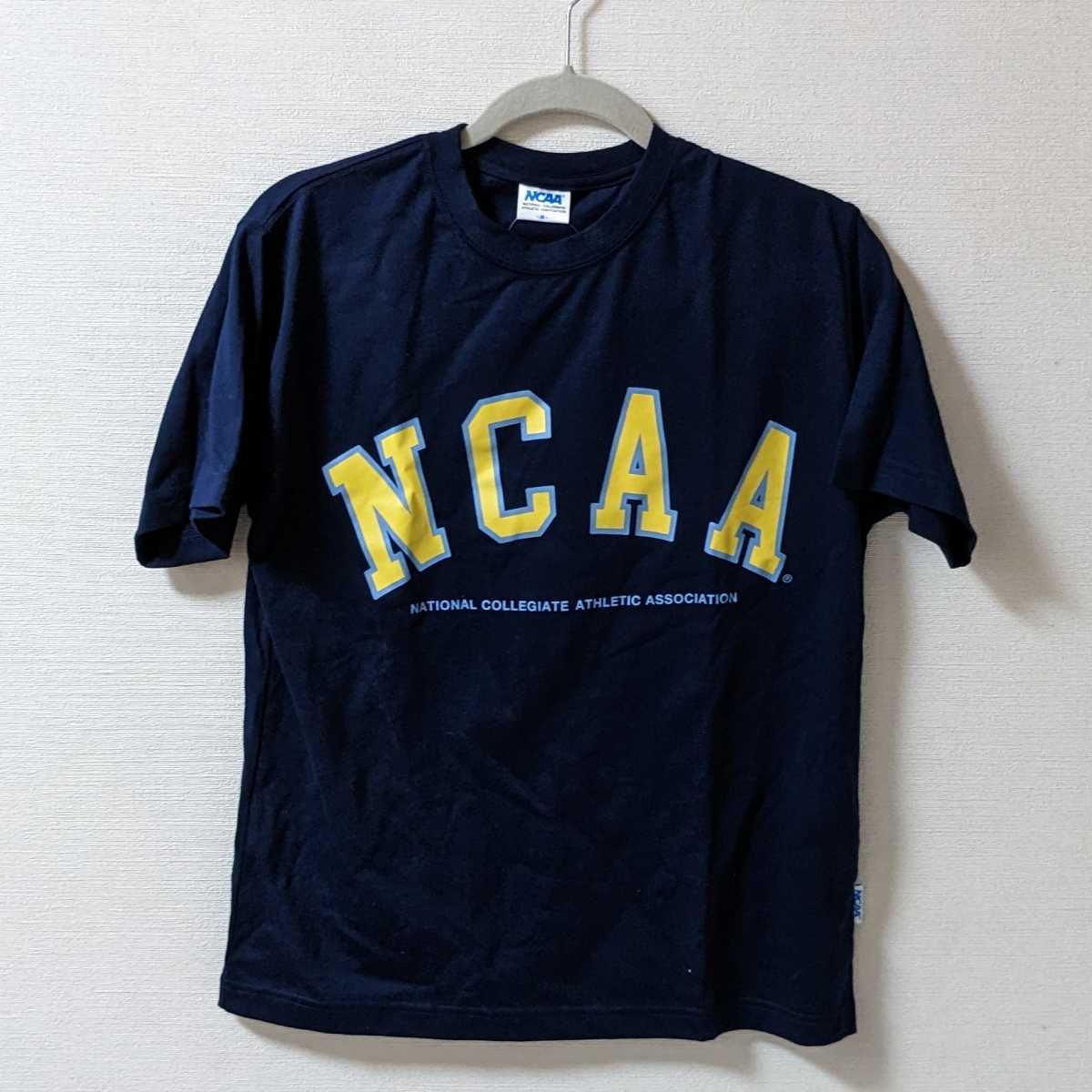 新品未使用 M NCAA 半袖Tシャツ KM0160 ネイビー イエロー カレッジtシャツ アメカジ トレーニング