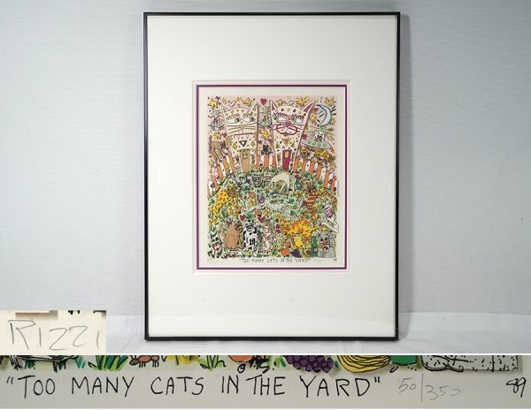 M0214 3Dアート JAMES RIZZI ジェームス リジィ作 TOO MANY CATS IN 