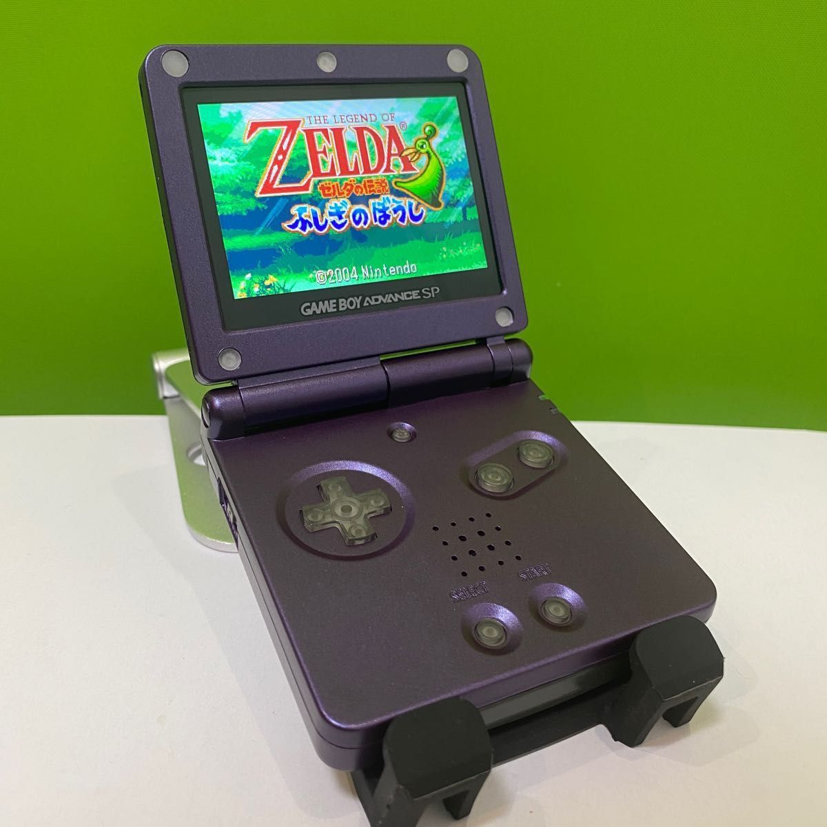 ゲームボーイアドバンスsp ipsバックライト液晶 purple custom ＋ 充電