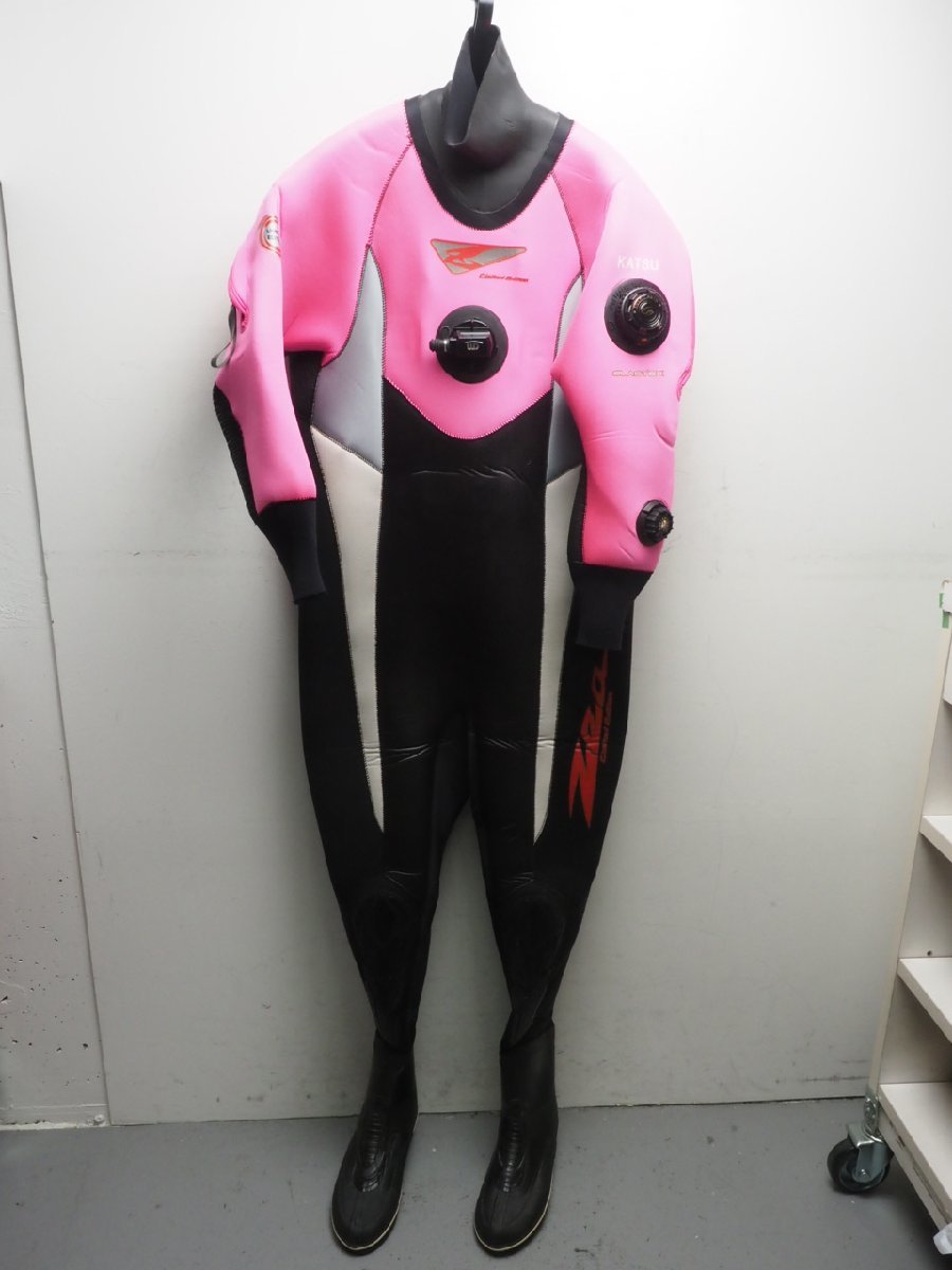 USED WorldDive ワールドダイブ ZEA MAX ドライスーツ メンズ 175cm/85kg/28cm 平置きサイズ:胸囲59cm腹囲52cm尻囲56cm ランク:AA[51764]_画像1