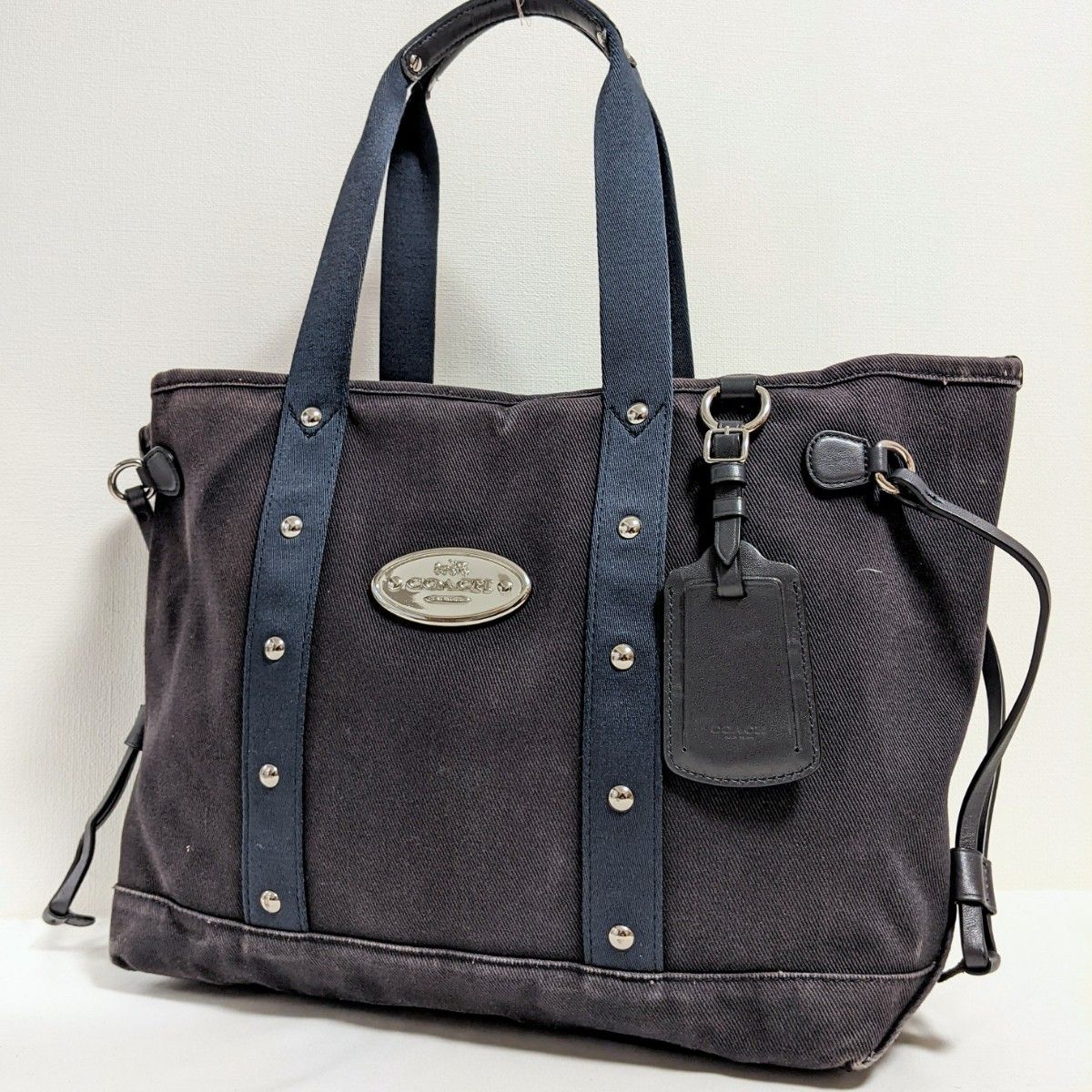 COACH コーチ トートバッグ ミッドナイト F34896 ブラック ネイビー