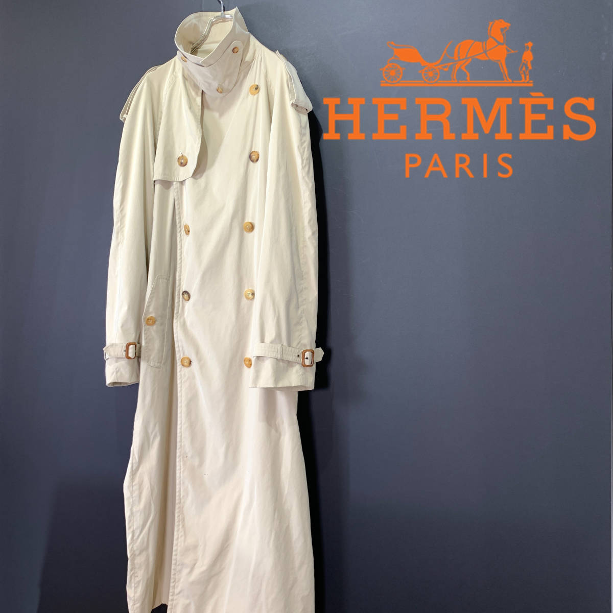 くつろぎカフェタイム HERMES エルメス コート トレンチコート