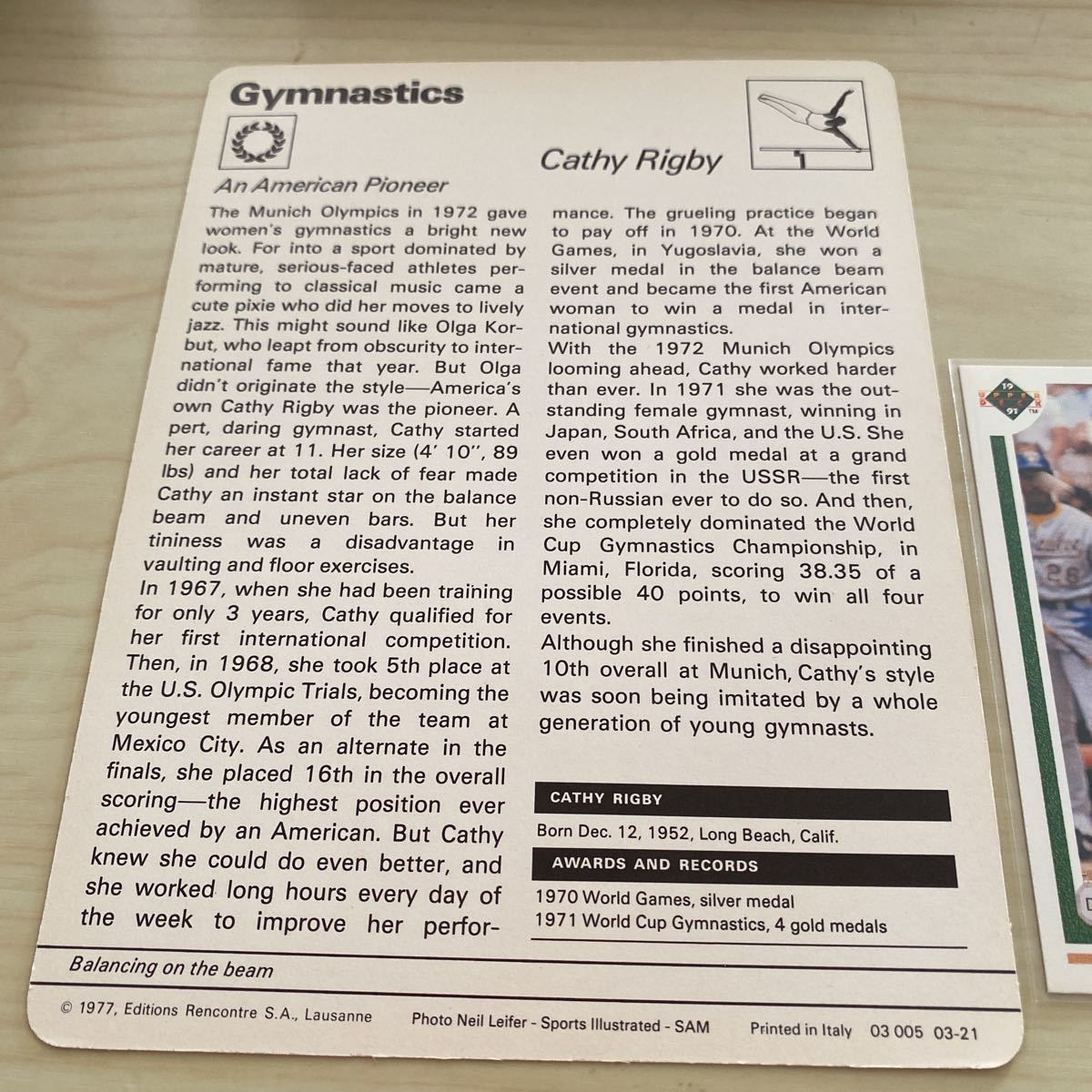 1977-79 SportsCasterCard Gymnastics Nadia Comaneci.Cathy Rigby.Maria Filatova,Natalia Chapishnikova.Vera Caslavska._画像10