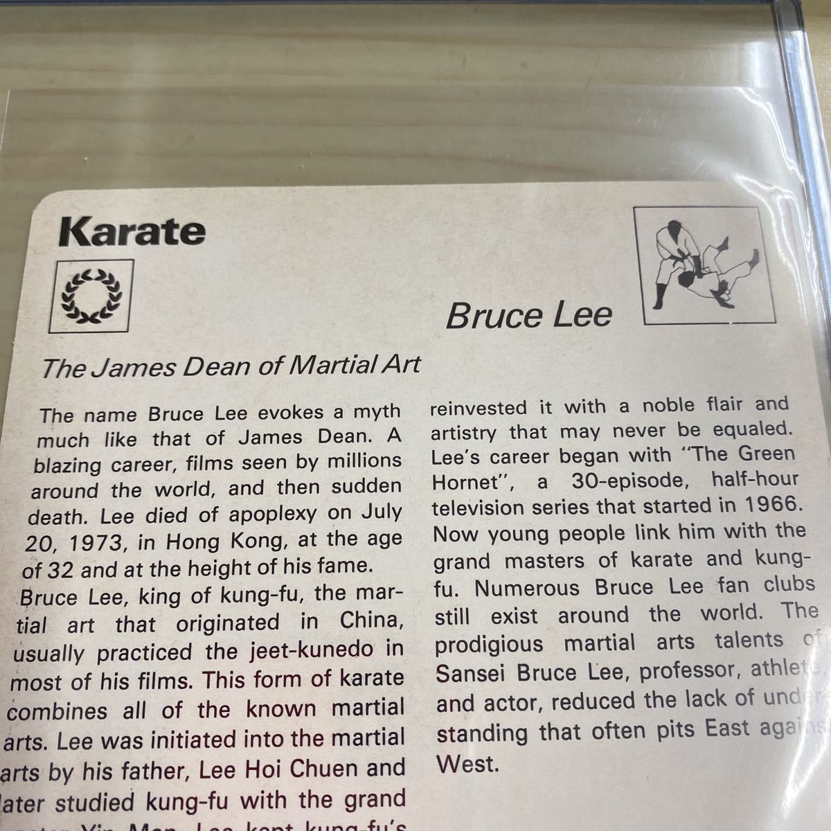 1977 SportsCasterCard Bruce Lee Karate ブルースリー スポーツキャスターカードの画像6