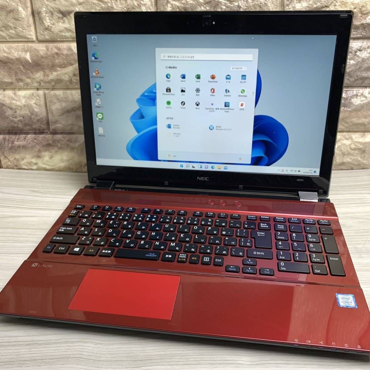 フルオーダー SSD512GB NEC NS700/G 第七世代core i7/メモリ8GB - ノートPC