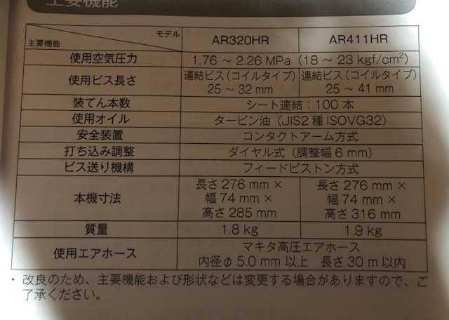 マキタ　高圧エアビス　打ち機　AR411HR 未使用品_画像8