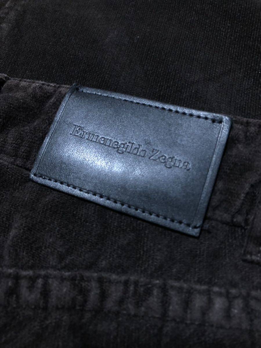 Ermenegildo Zegna ベロアパンツ W35 ダークブラウン 焦茶 イタリア製 90s ゼニア アーカイブ ビンテージ_画像7