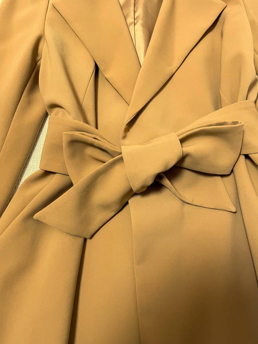 [ as good as new unused . close ultimate beautiful goods ]to-taliteTOTALITE gown coat free size beige large size XL possible ribbon belt attaching commuting going to school 