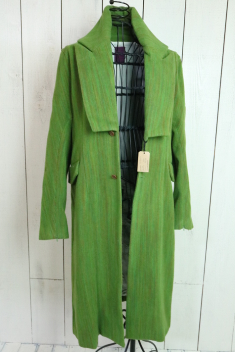 新品】☆シンイチロウアラカワ:ウール ロングコート グリーン系L