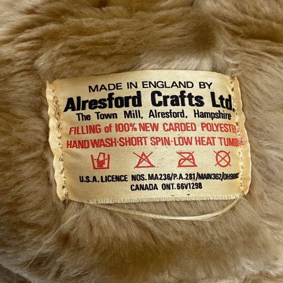 Alresford Crafts Ltd アルレスフォードクラフツ　ぬいぐるみ テディベア くま　no.4_画像4