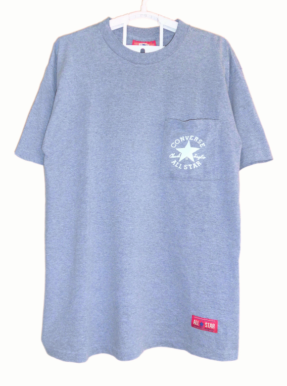 90s USA製 CONVERSE コンバース 半袖 ポケット Tシャツ サイズL ブルー系 メンズ トップス_画像1