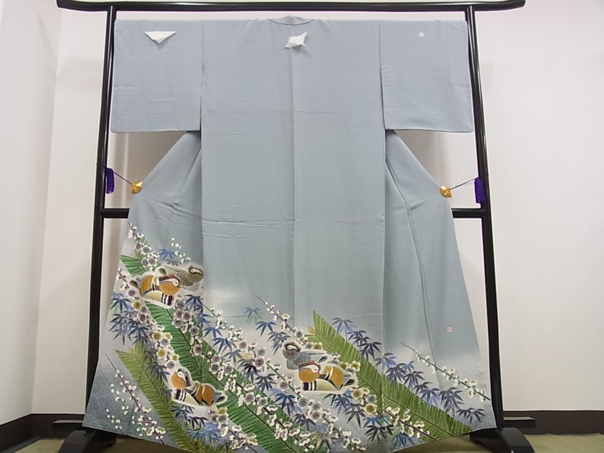 激安をお選 平和屋□極上 人間国宝・羽田登喜男 色留袖 鴛鴦 逸品s6827