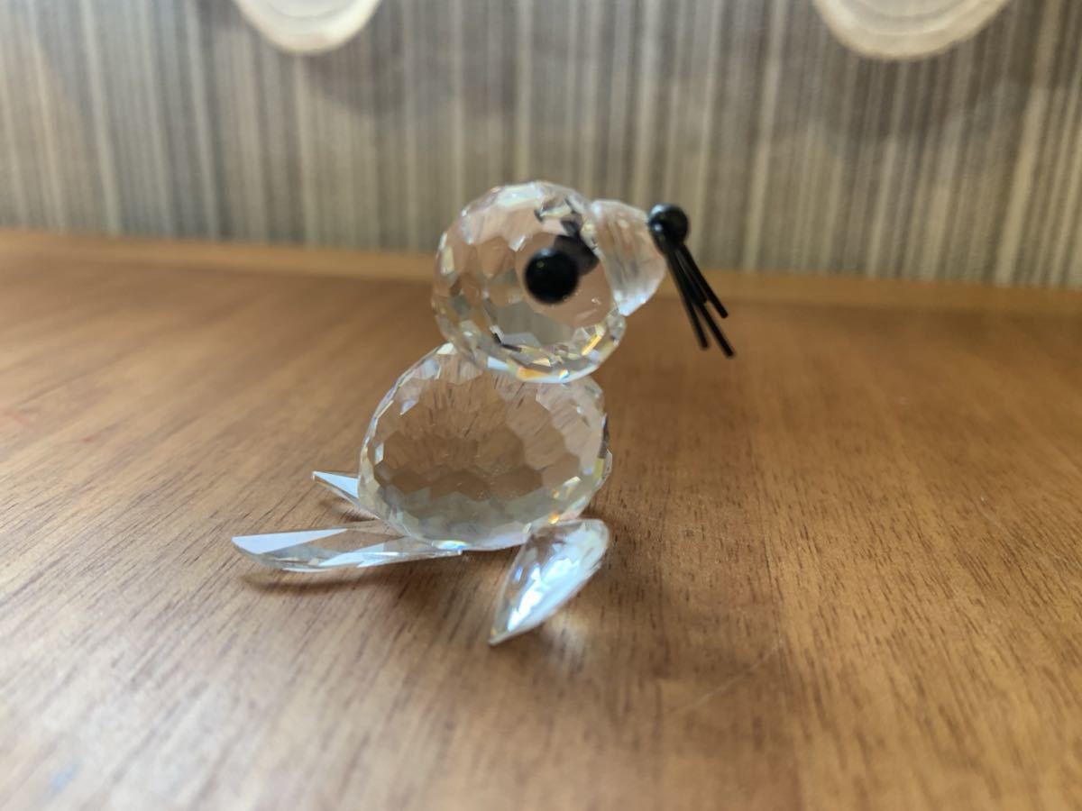 [ прекрасный товар ]SWAROVSKI Swarovski украшение тюлень Mini 1986 год снят с производства товар тюлень. младенец figyu Lynn 
