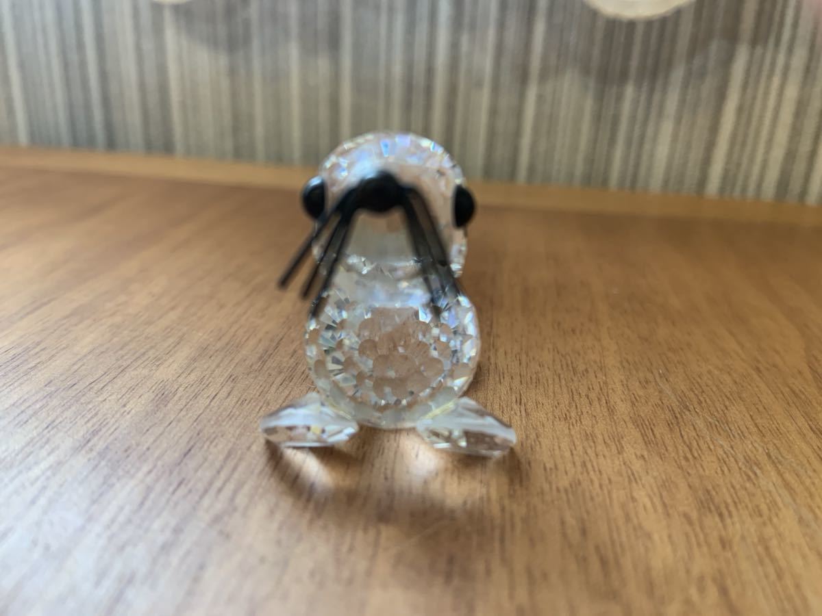 [ прекрасный товар ]SWAROVSKI Swarovski украшение тюлень Mini 1986 год снят с производства товар тюлень. младенец figyu Lynn 