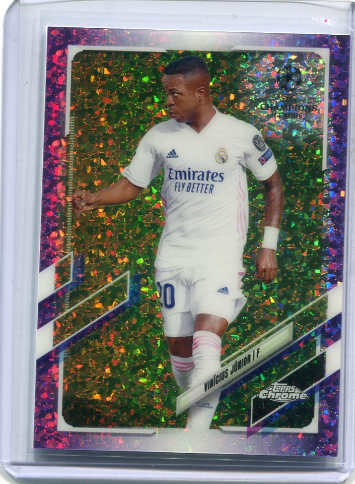 2020-21 Topps Chrome UCL Purple Mini Diamond Refractor 89 Vincius