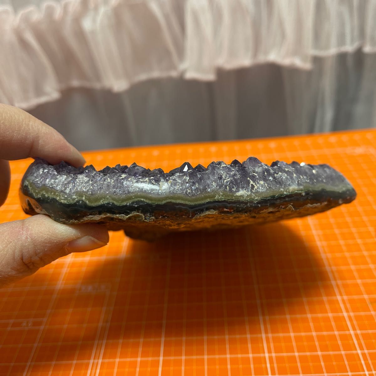 セール^_^ 大きい　綺麗　^_^ 原石 天然石　浄化　ウルグアイ産 アメジスト ハット　紫水晶クラスター　12
