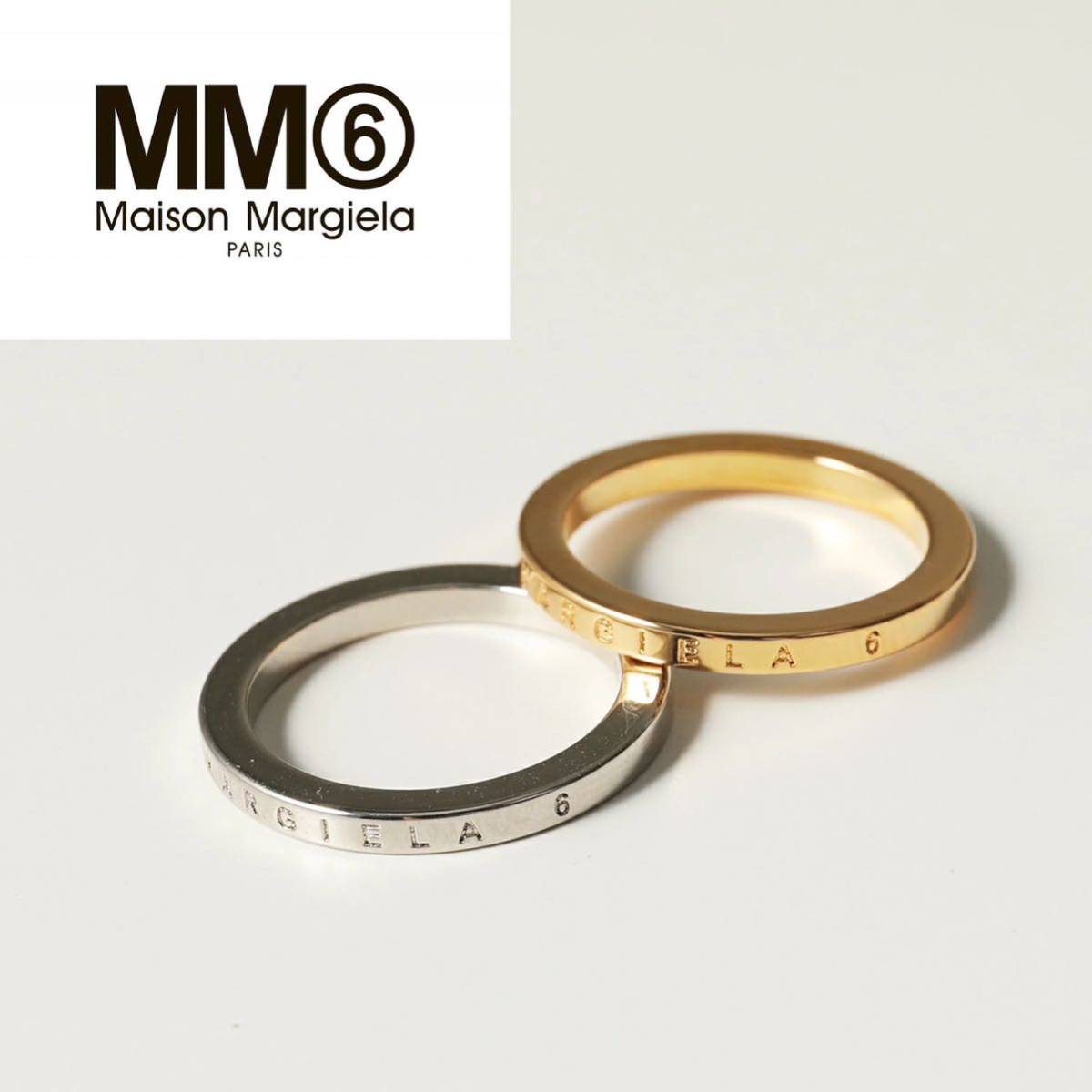 驚きの価格 リング メゾンマルジェラ MM6 新品 指輪 14号サイズ ロゴ