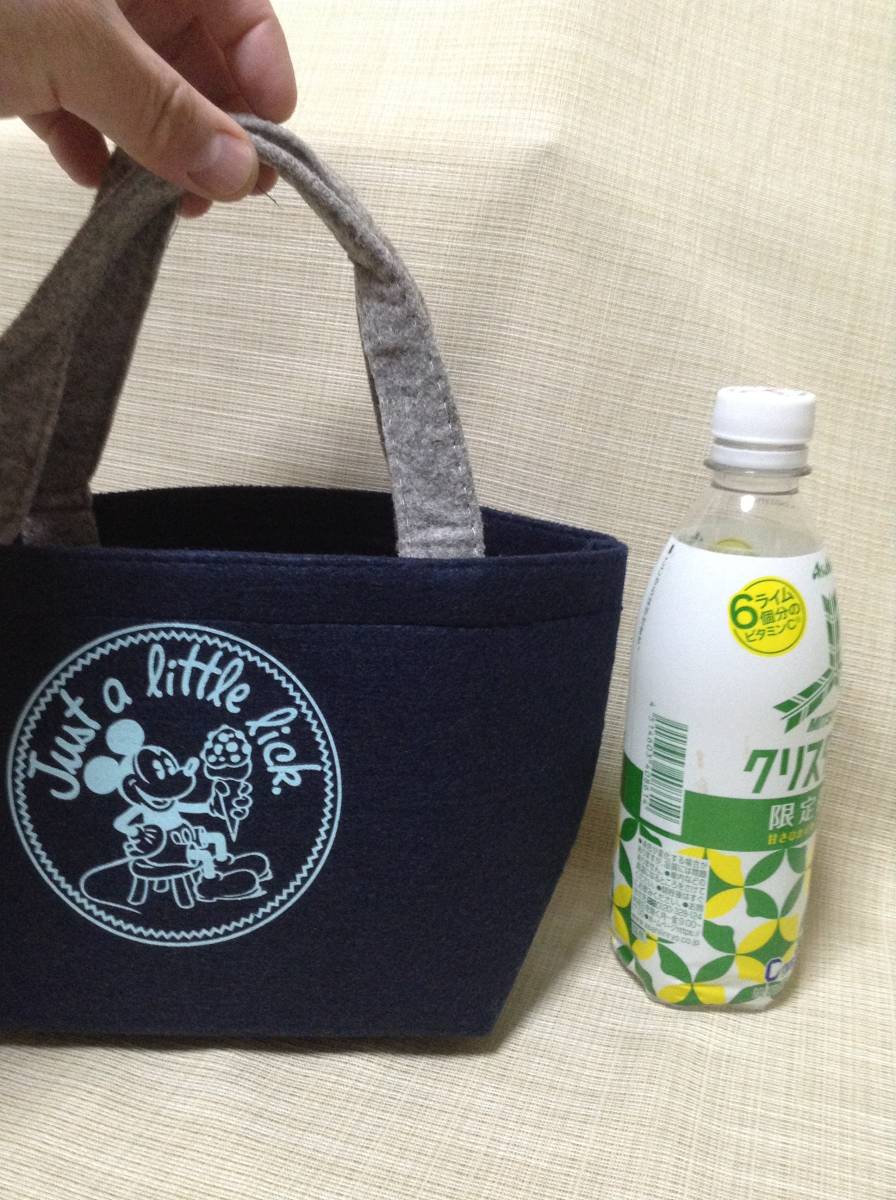 * не продается * Mickey Mouse фетр большая сумка темно-синий ( темно-синий ) [Disney/ Disney ] JCB ланч большая сумка, сумка для завтрака, сумка для бэнто 