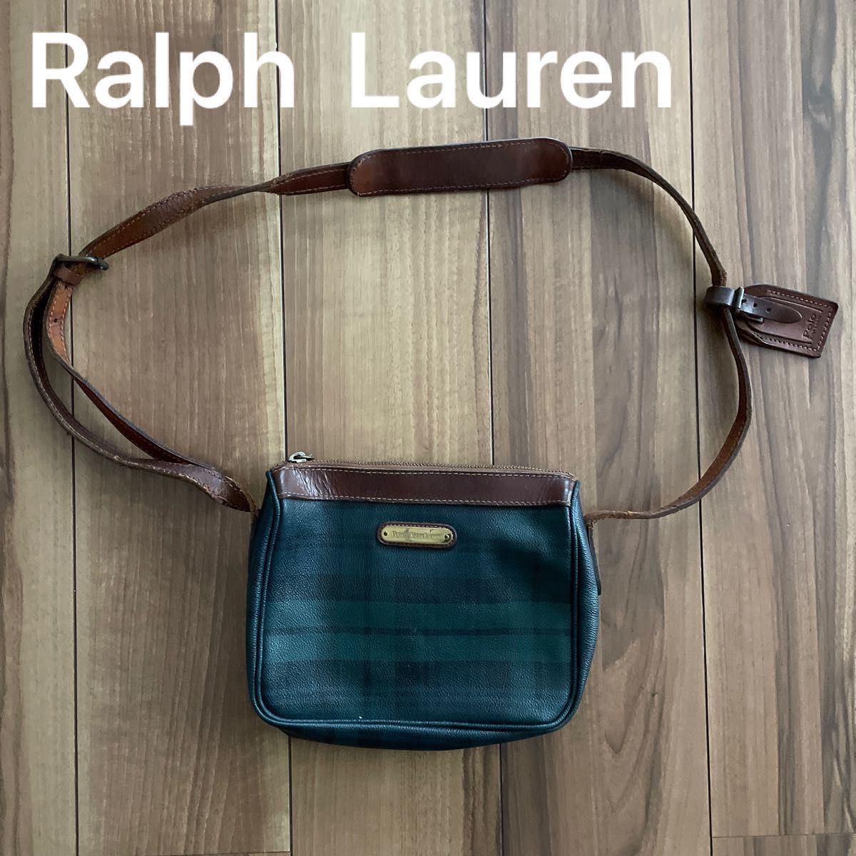 Ralph Lauren ラルフローレン ショルダーバッグ 深緑-