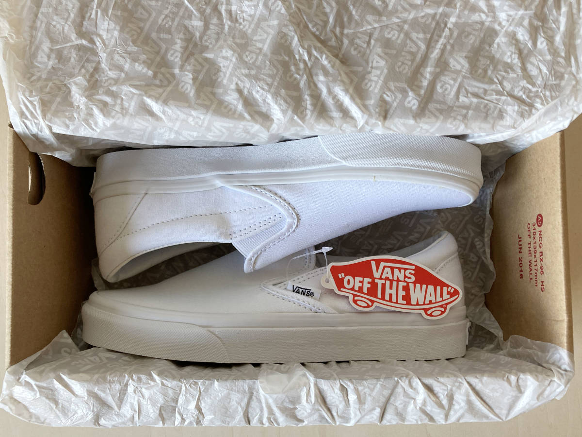 28cm 白 バンズ スリッポン VANS SLIP-ON TRUE WHITE US10/28cm VN000EYEW00_画像7