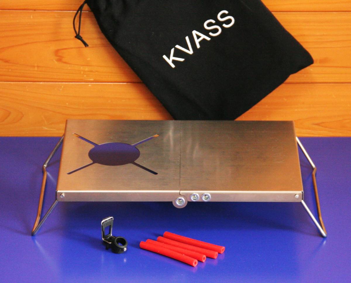 KVASS SOTO ST310用 遮熱テーブル １台多役 ステンレス 遮熱板 折り畳み テーブル 点火アシストレバー 付_画像1