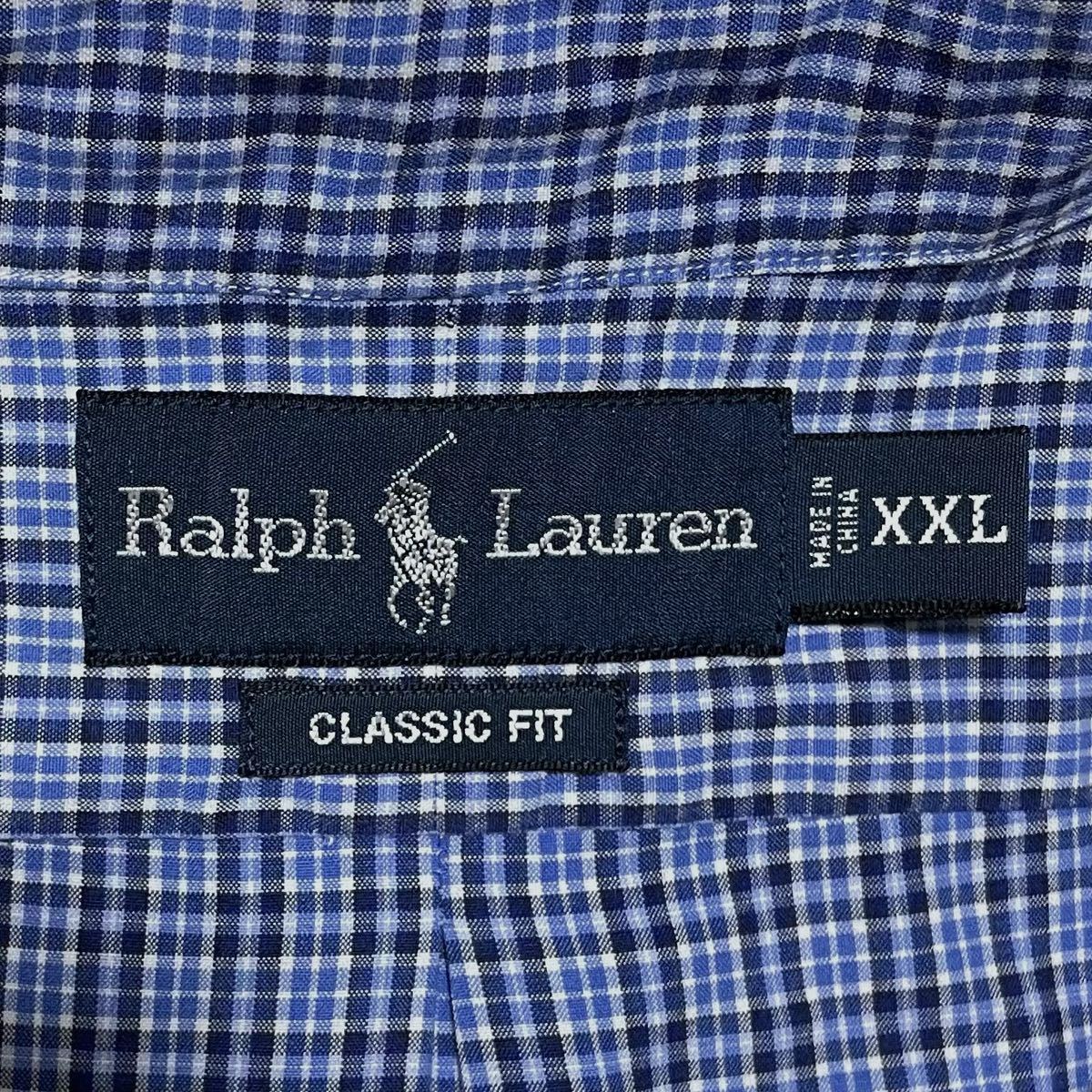 【人気ブランド】Ralph Lauren ラルフローレン 長袖 BDシャツ ボタンダウンシャツ ビッグサイズ XXLサイズ チェック 刺繍ポニー 23-29