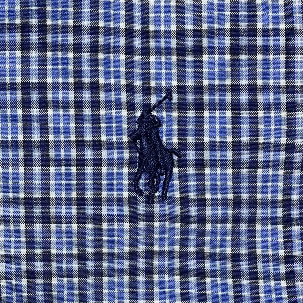 【人気ブランド】Ralph Lauren ラルフローレン 長袖 BDシャツ ボタンダウンシャツ ビッグサイズ XXLサイズ チェック 刺繍ポニー 23-29