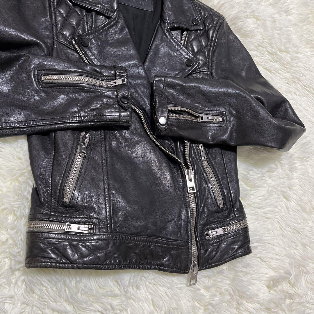 最高品質の素材 ALLSAINTS キルティング ライダース ジャケット レザー