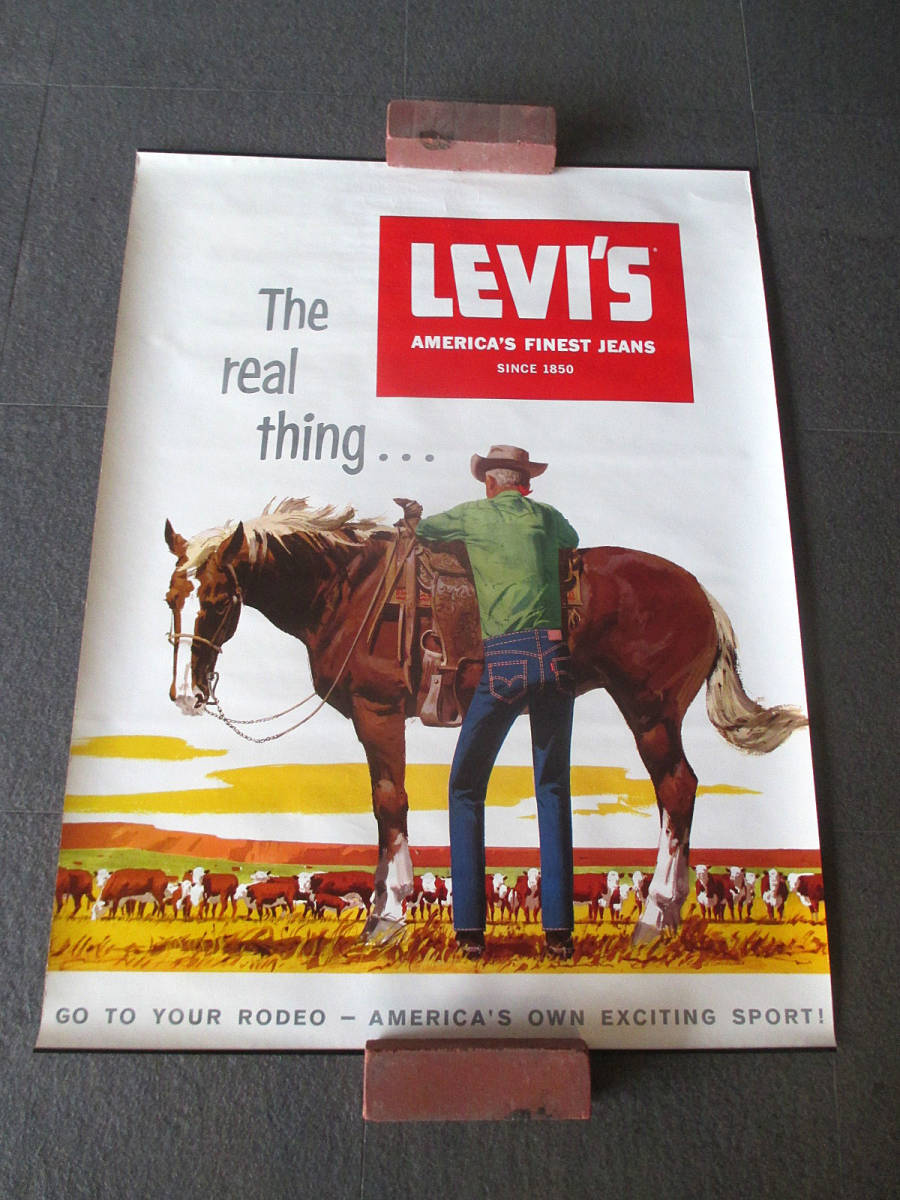  Levi's 1960 год Vintage для продвижения товара бумага баннер wall вешалка 2 позиций комплект дополнение изображение 