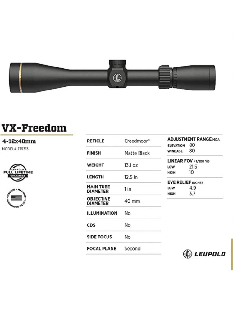 Leupold リューポルド VX-Freedom 4-4x20 ライフルスコープ | haven