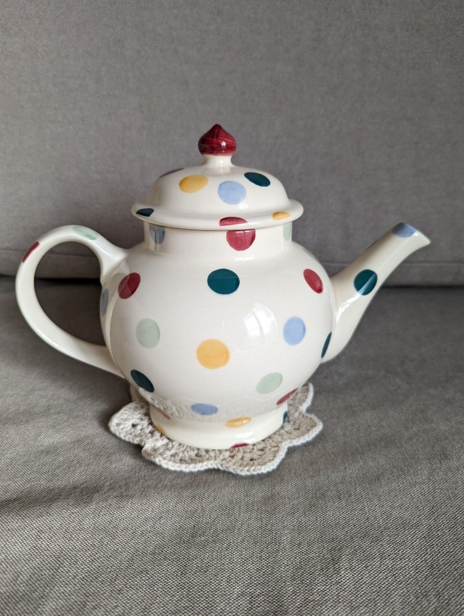 Emmabridgewater★エマ・ブリッジウォーター★ティーポット　水玉　ドット 　陶器　イギリス　3Mug Teapot