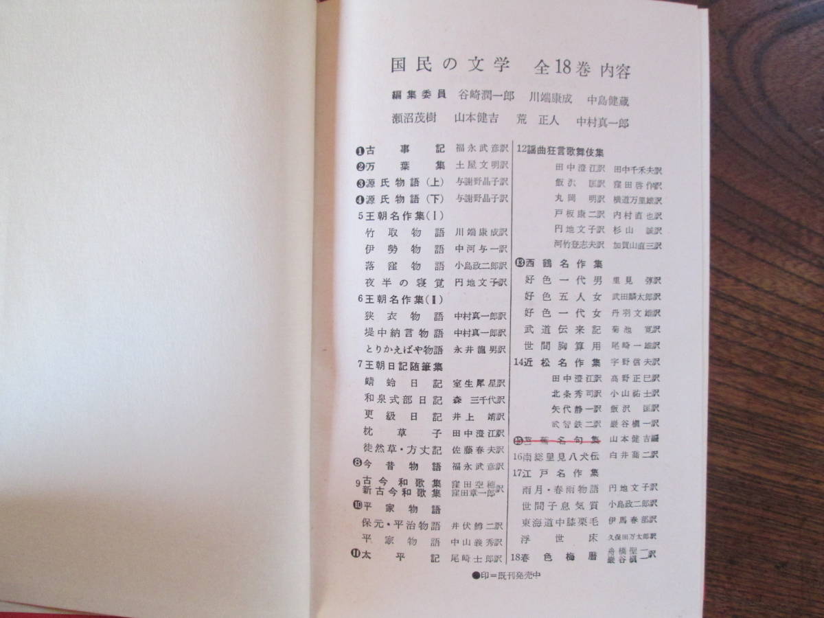 T ＜ 芭蕉名句集　-国民の文学15-　　／ 山本健吉　編　／ 河出書房新社 ＞_画像9