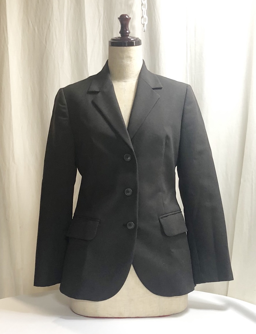  бесплатная доставка!BENETTON tailored jacket стандартный модель темно-серый M размер 