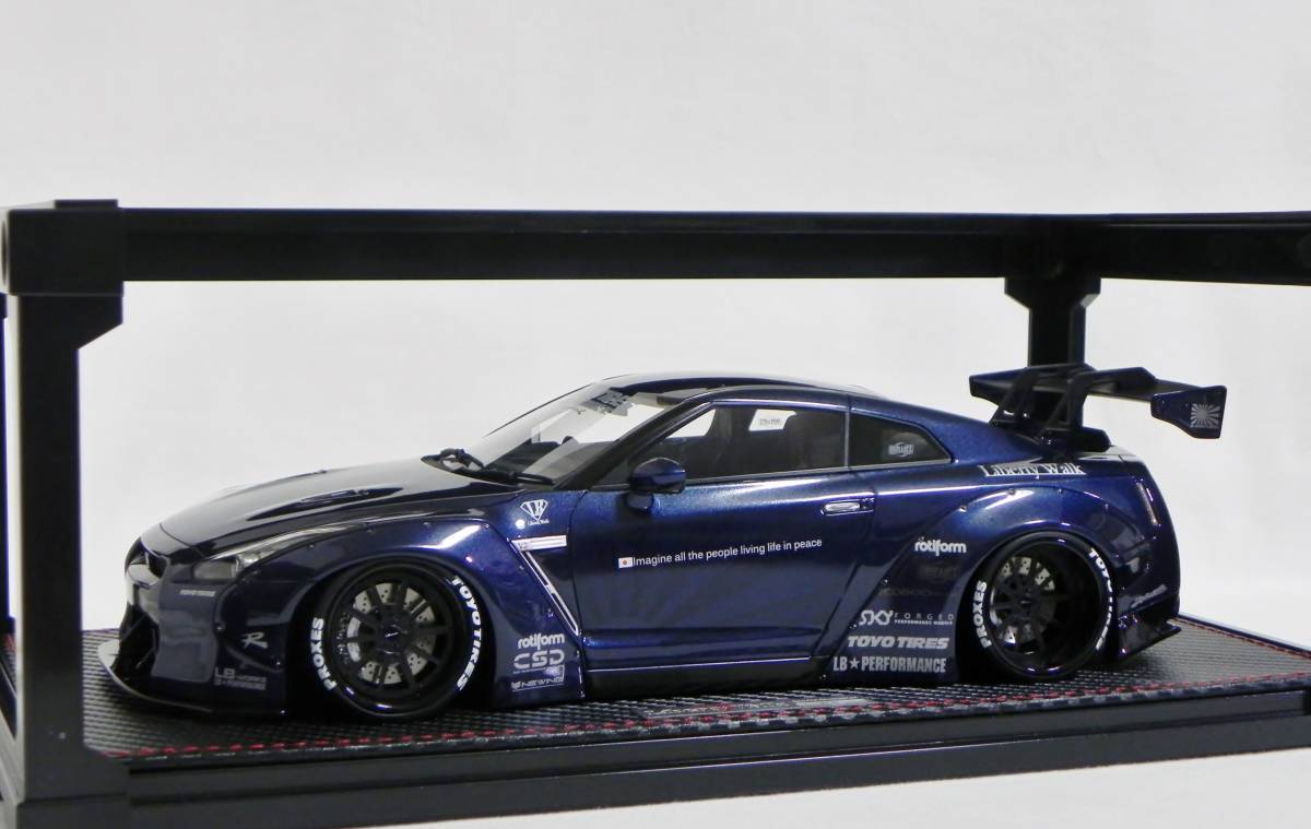 IG 1/18 リバティーウォーク LB-WORKS GT-R R35 ブルーメタリック イグニッションモデル 0690 LB-WORKS GT-R (R35) Blue Metallic_画像2