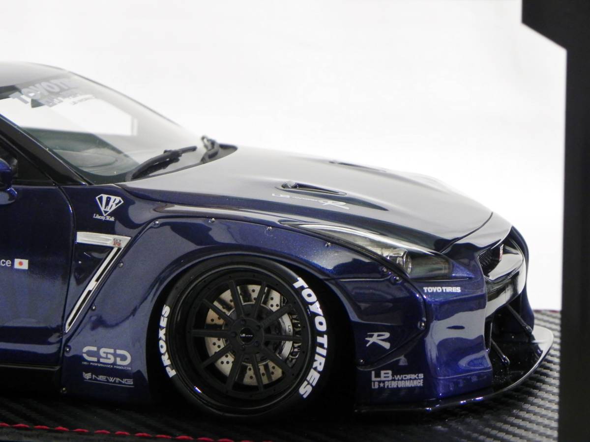 IG 1/18 リバティーウォーク LB-WORKS GT-R R35 ブルーメタリック イグニッションモデル 0690 LB-WORKS GT-R (R35) Blue Metallic_画像6