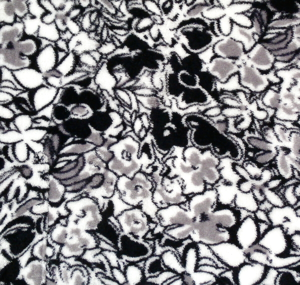 切り絵柄黒白灰色花柄/セーター/ニット/トップス Cutting pattern black white gray floral pattern/sweater/knit/tops_画像2