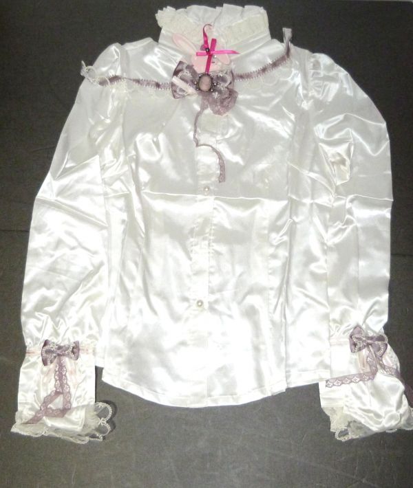 PYONPYON(pyompi.n) Gothic and Lolita costume white shirt LY-019 Size:M 838370AA145-180