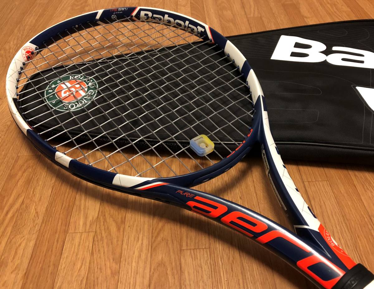 送料無料 極美品 バボラ ピュアアエロ FRENCH OPEN Babolat PURE AERO 2016フレンチオープンモデル ラファエル・ナダル  100sq 300g｜PayPayフリマ